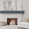 Ekena Millwork Hand Hewn Faux Wood Fireplace Mantel, Vintage Ash, 4"H x 4"D x 72"W MANUHH04X04X72VS